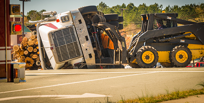 Truck Accident Debris